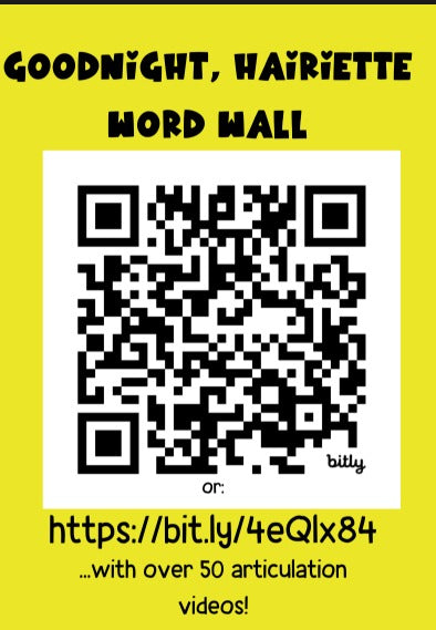 GOODNIGHT, HAIRIETTE  WORD WALL