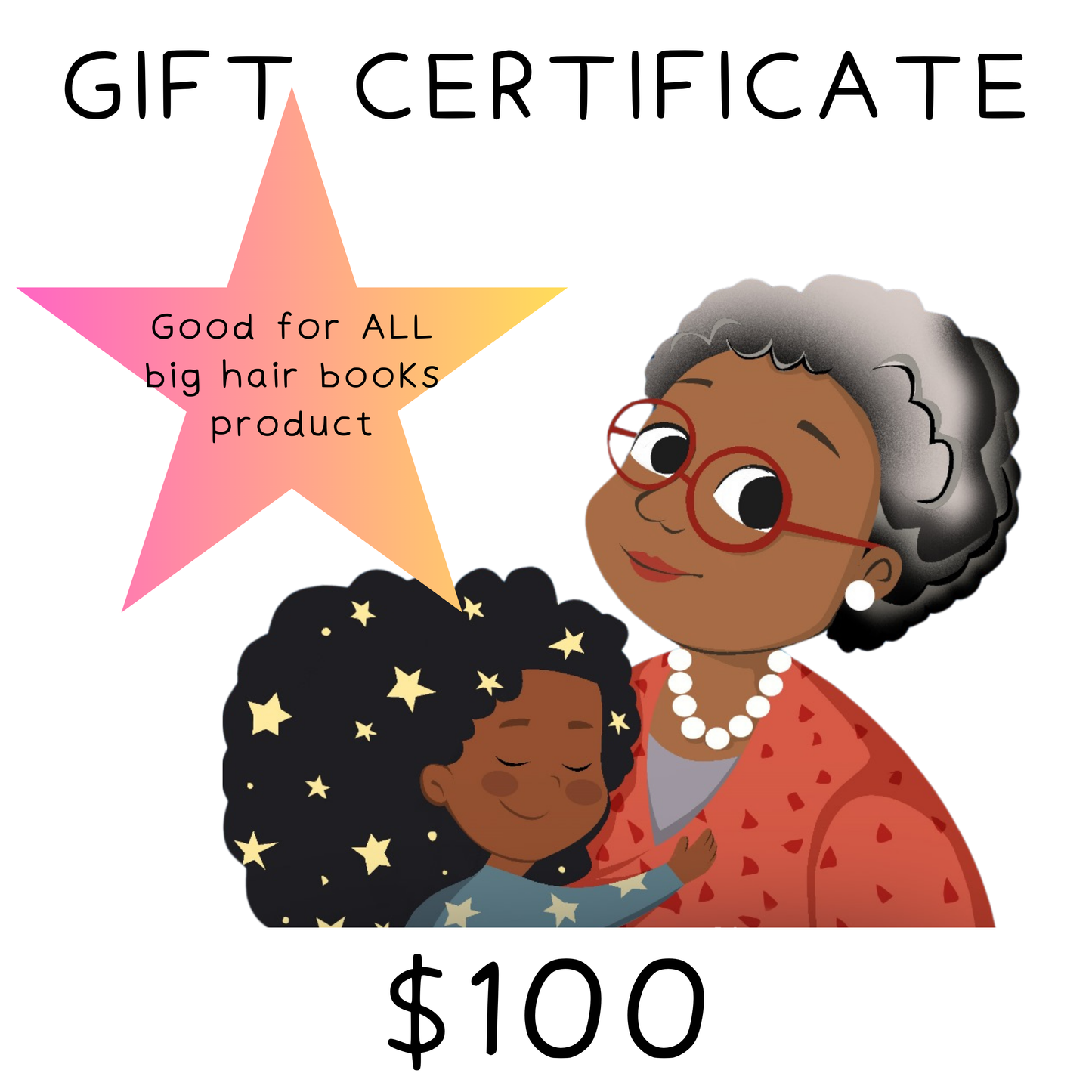 Big Hair Books Gift Certificate $100